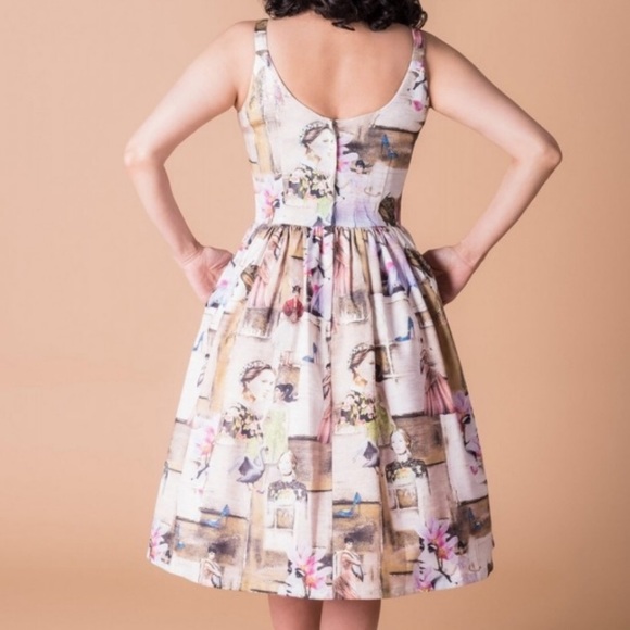 Super rare Tatyana Leading Ladies of Film Novelty Print Dress - Picture 4 of 13